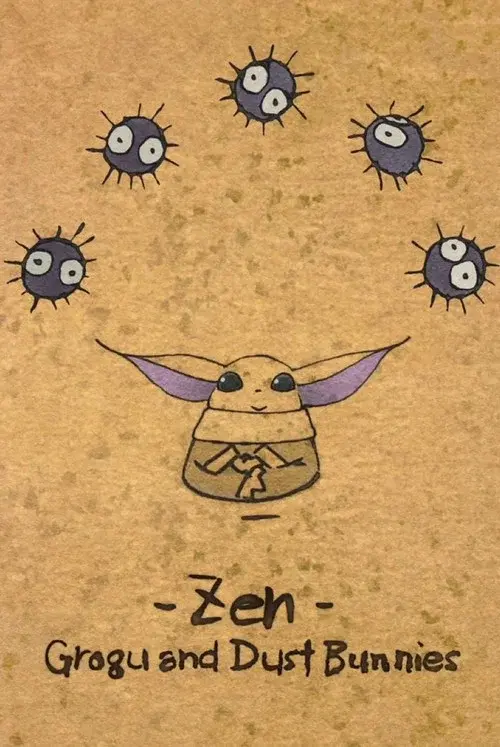 Zen - Grogu and Dust Bunnies poster